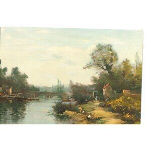 Vintage Calendar Print Along the Waters Edge 6x8